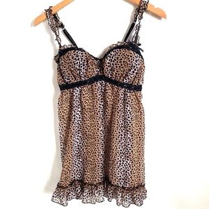 INNER SECRETS leopard teddy, COLOR: brown tones, SIZE: Medium